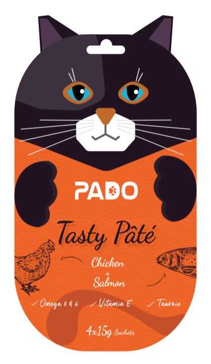 Pado Cat Wet Sachet 4x15gFragrance/Flavour: Chicken & Salmon