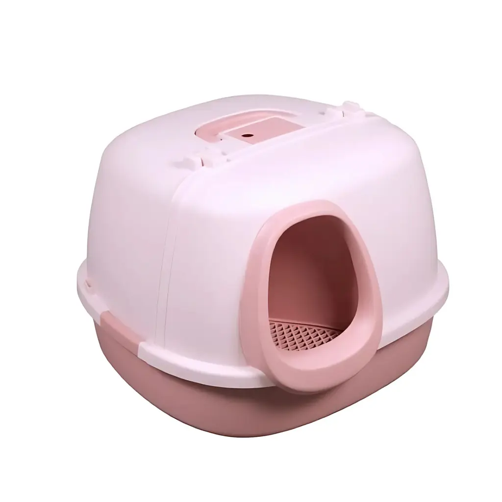 Pado Corridor Cat Litter Box 57.5*56.4*40cm-Pink