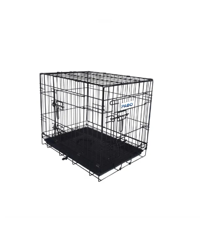Pado Double Door Dog Crate with Mesh Floor, 77x49x56.5cm