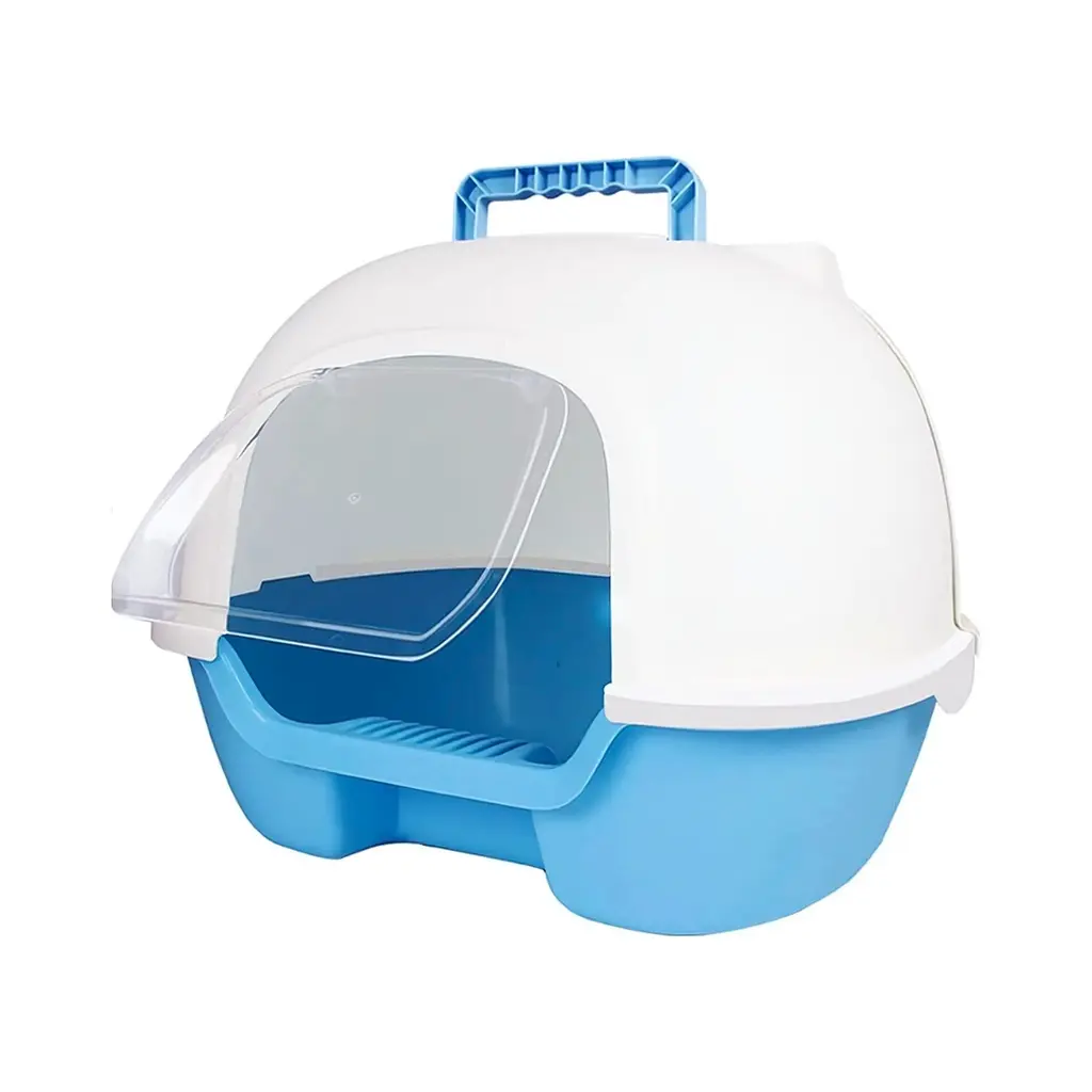 Pado Enclosed Cat Litter Box 50*41*39cm-Blue