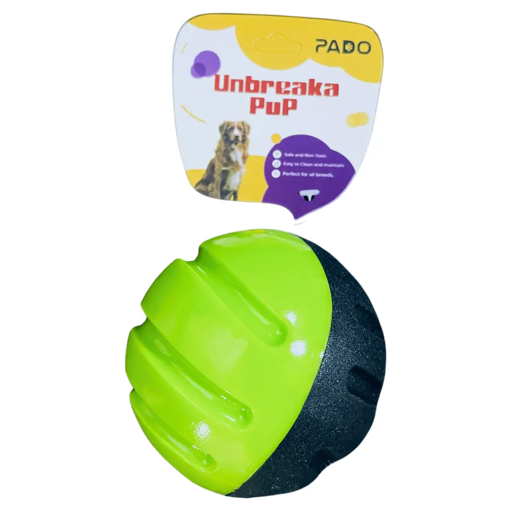 Pado Green And Black Ball Tougher Toy 9.5cm