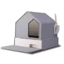 Pado House Cat Litter Box 46x46x44 cm- Grey