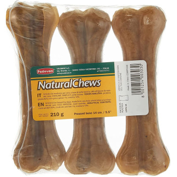 Padovan Natural Chews Bone 210g (3 Count, 14cm) - Dog Chews