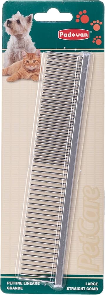[PP00621] Padovan Pet Straight Comb - Pet Grooming Tool