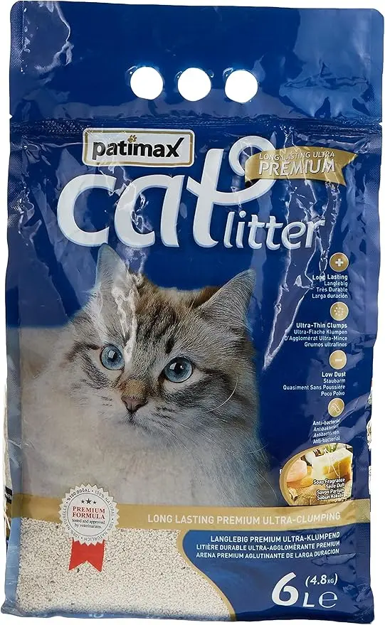 Patimax Premium Ultra Clumping Cat LitterFragrance/Flavour: Soap Fragnance, Sizes: 6L