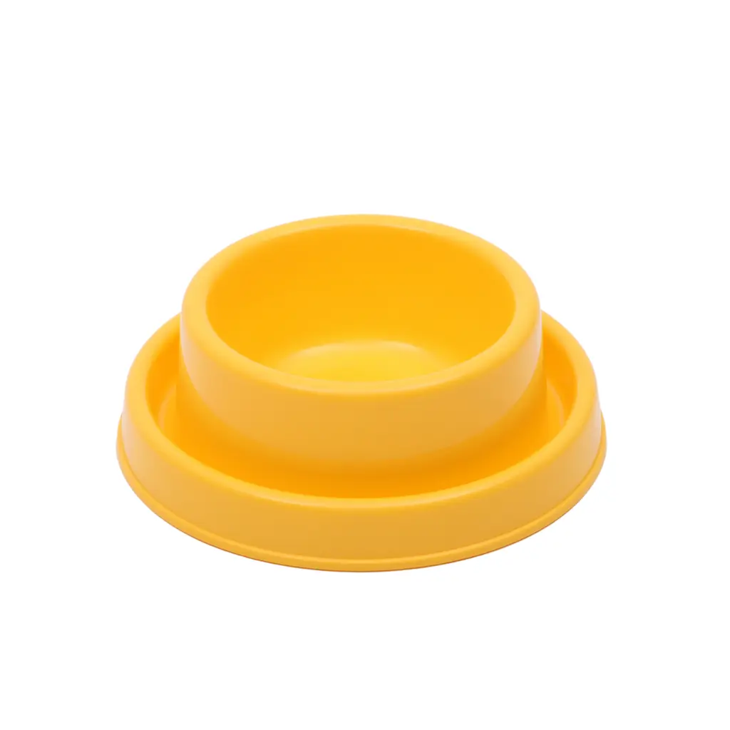 Pet Mode Plastic Dog Bowl 650ml-Yellow