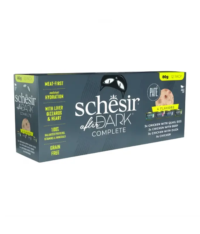 Schesir After Dark In Pate' Variety Pack For Cat 960g