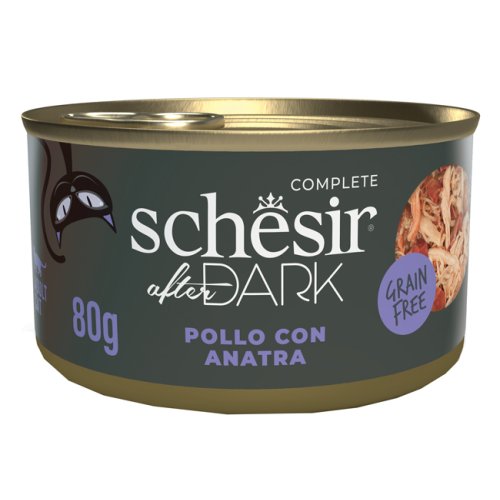 Schesir After Dark Wholefood In Broth For Cat - Chicken With Duck 80g - Savory Wet Food