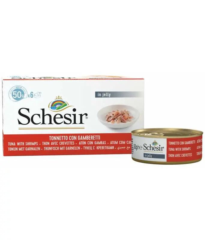 Schesir Cat Wet Food-Tuna With Shrimps Weight: 300g 