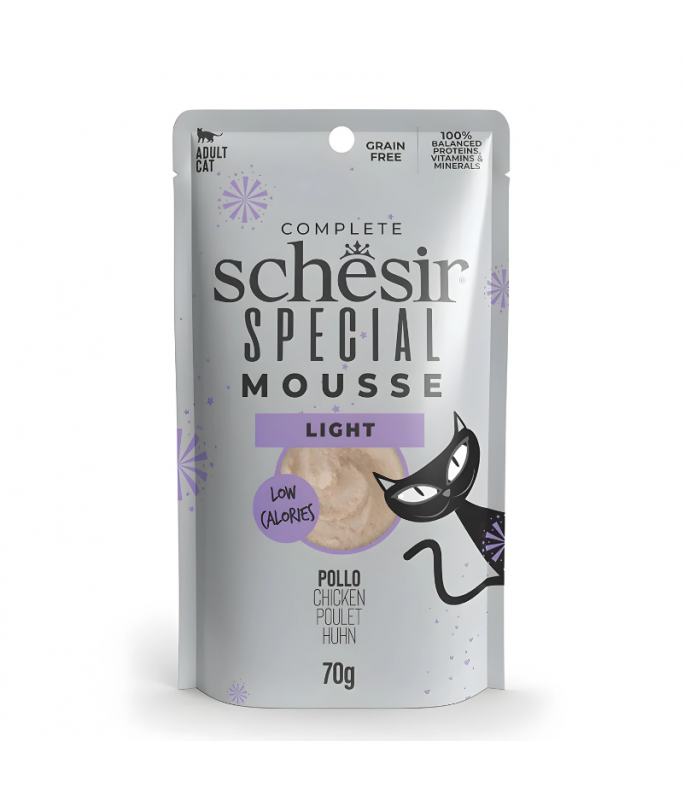 Schesir Special Mousse (Light) For Cat - Chicken 70g - Weight Management