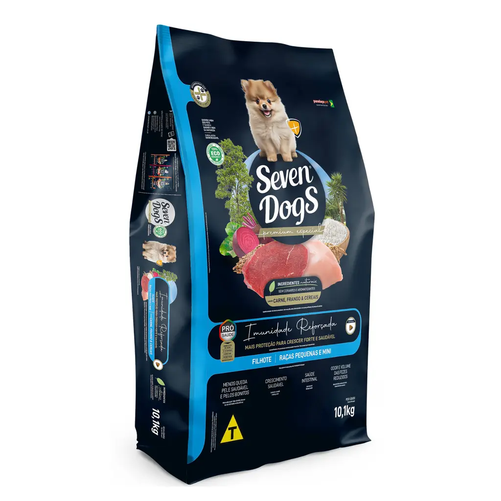 Seven Dogs Beef, Chicken & Cereals Puppy Small & Mini Breeds Dry Food Bag 10.1kg