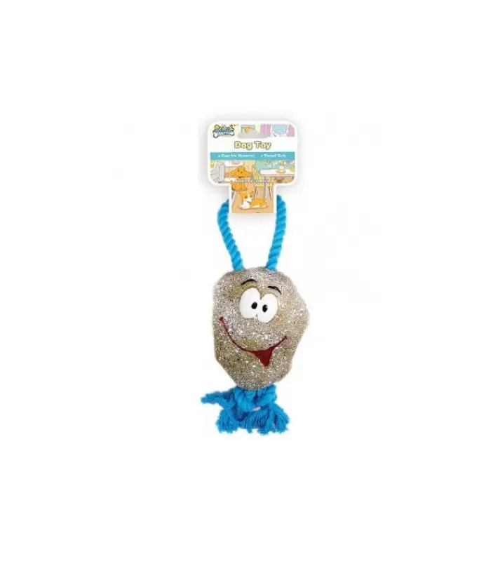 [STV9501] Soleil Pets Dog Toy Ball Rock With Rope