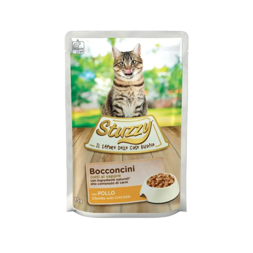 [C01043001] Stuzzy Chunks Chicken Wet Cat Food Pouch 85g