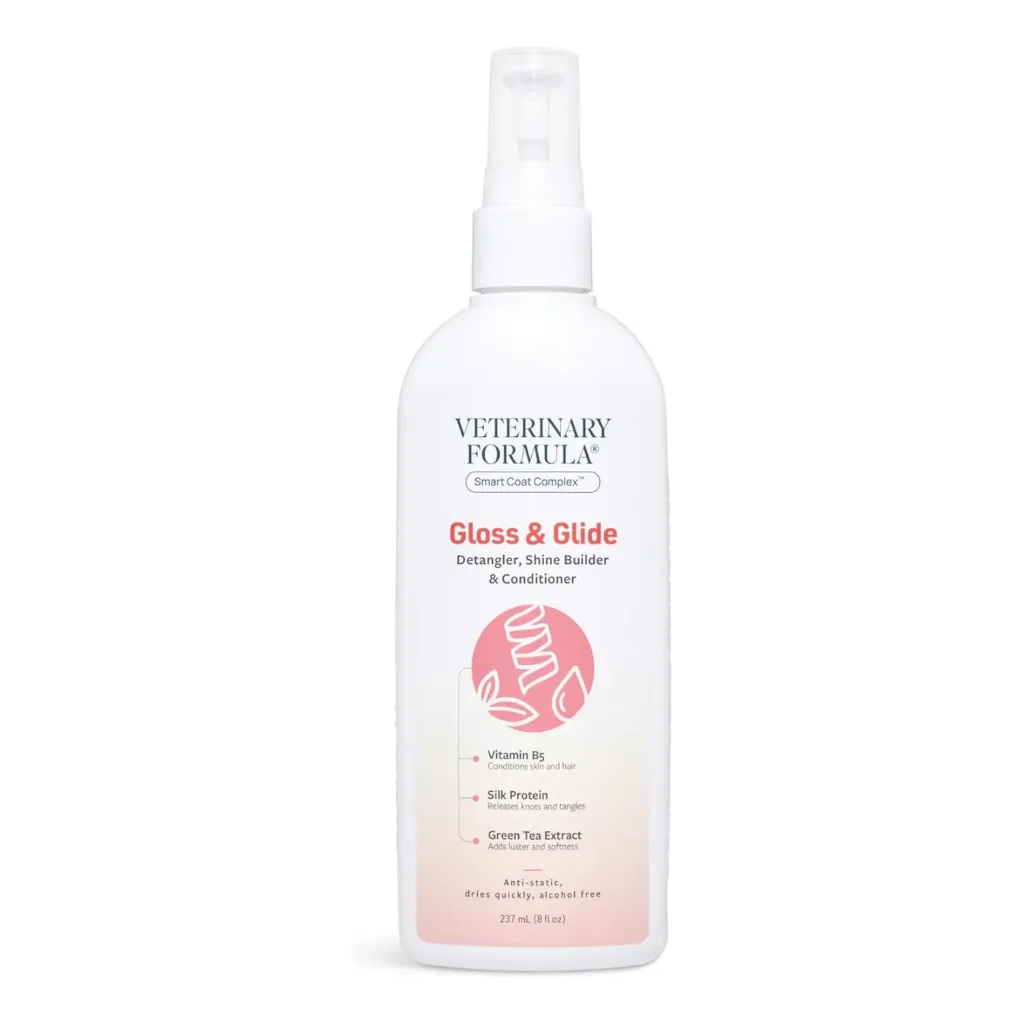 Synergy Labs Veterinary Formula Gloss and Glide Detangler, Shine Builder & Conditioner 8 oz -236 ml