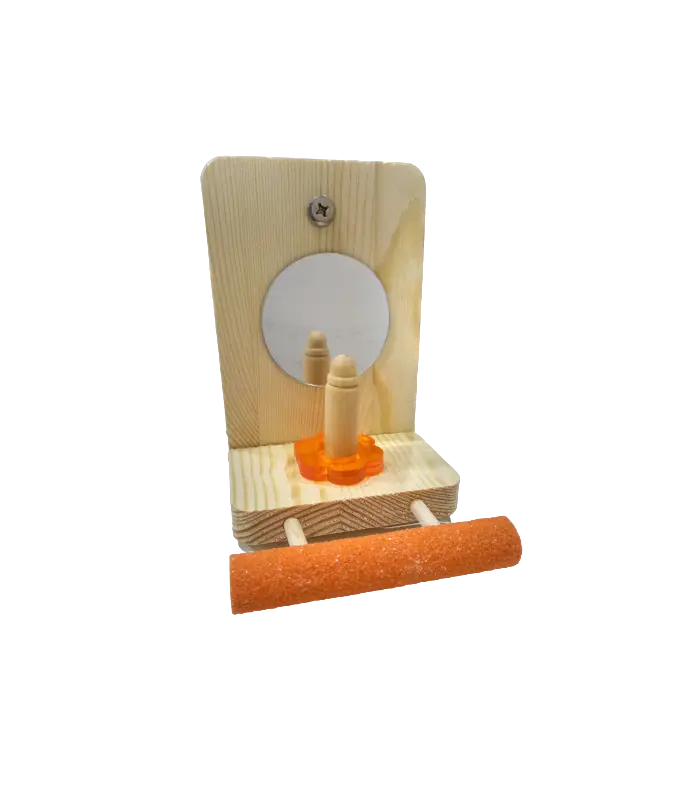 Vanpet L Shape Wooden Toy With Mirror (BTLB03592) - 14x9.5x11 cm
