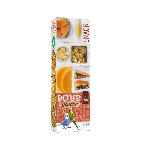 Witte Molen Puur Pauze Budgie Stick Papaya&OrangeWeight: 60g