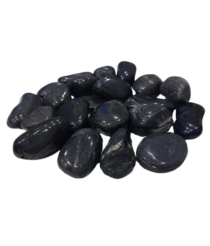 Aqualife Polished Black Aquarium Pebble 20-40mm (10kg) - Natural Marble Substrate
