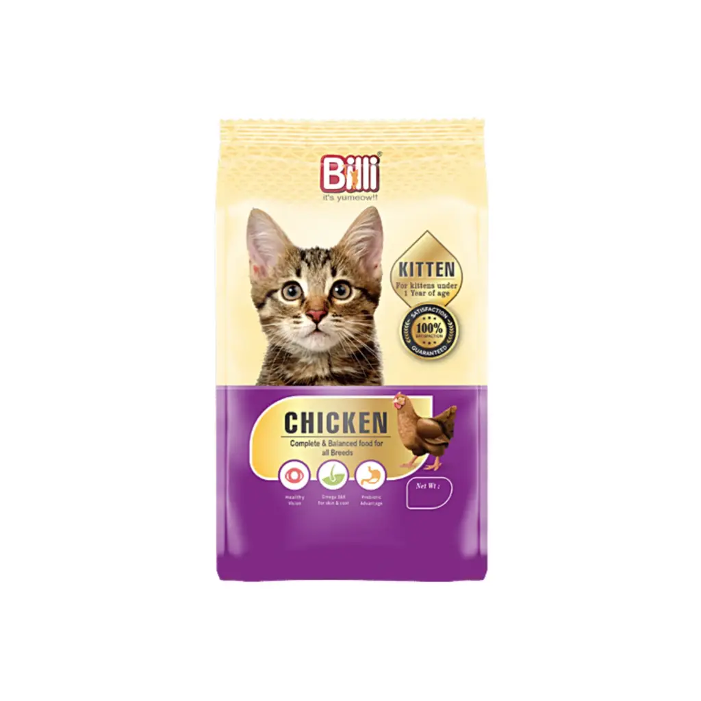 [8904285510815] Billi Kitten Dry Food - Chicken Flavor 500g - Immune & Skin Health