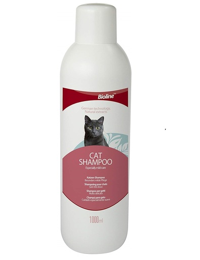 Bioline Cat Shampoo, 1L Volume, with Coconut Oil & Chamomile, Nourishes & Shines, Detangles Dry Hair