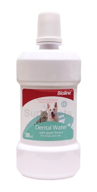 Bioline Dental Water for Cats & Dogs - 300ml Fresh Breath & Tartar Control