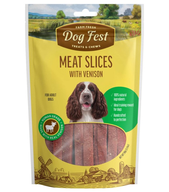 Dog Fest Slices With Venison For Adult DogsWeight: 90g