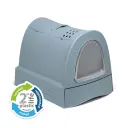 Imac Zuma 2nd Life Plastic Cat Toilet with Sliding Tray, 57x43.5x73cm[Color - Light Blue]