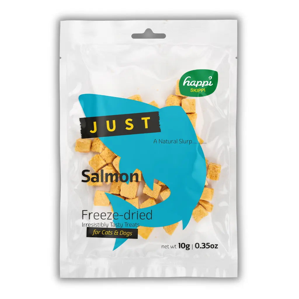 [H5091] Happi Skippi Just Freeze-Dried Treat Salmon for Cats and Dogs 10g