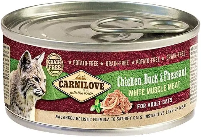 Carnilove Wet Cat Food Chicken, Duck & Pheasant For Adult Cats Wet Cat Food Can 12x100g