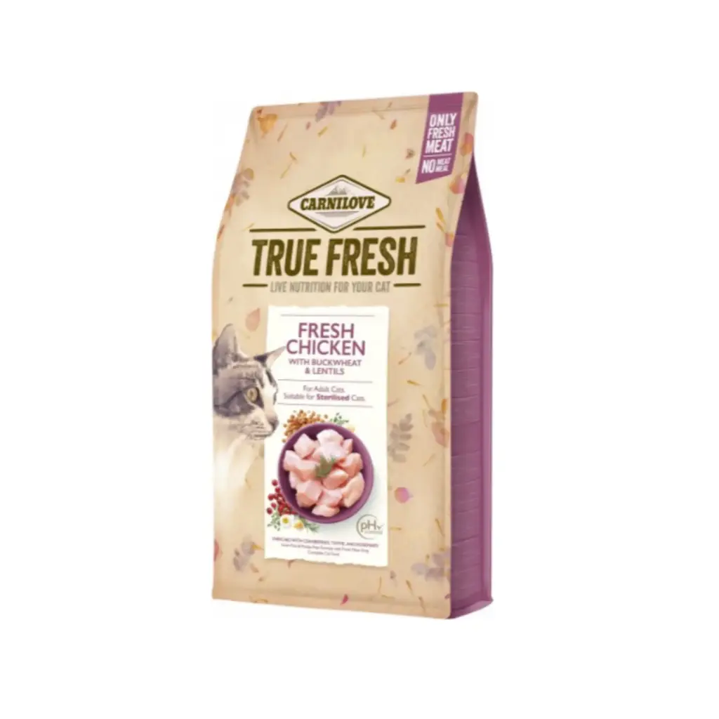 [8595602561483] Carnilove True Fresh Chicken Adult & Sterilised Dry Cat Food - 1.8kg