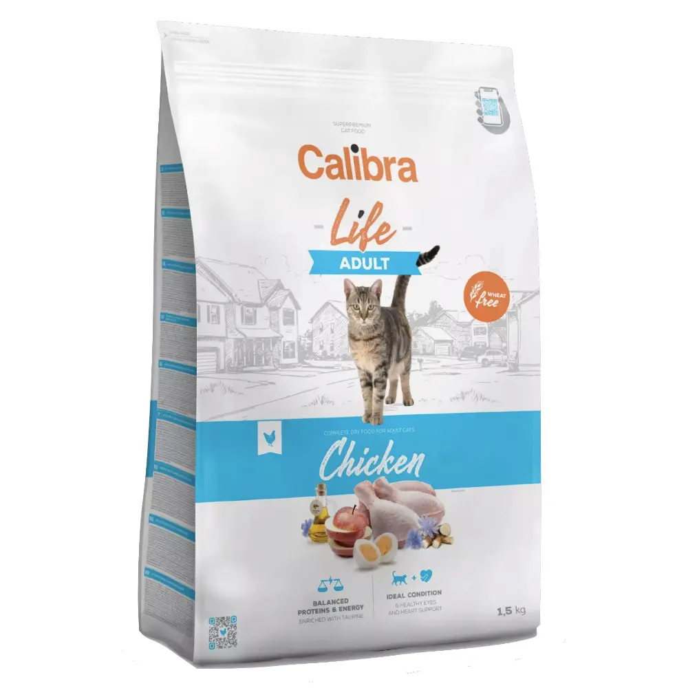 [E013985] Calibra Cat Life Adult Chicken Dry Cat Food Bag 6kg