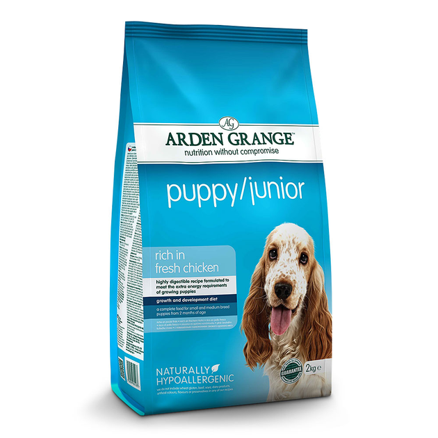 [101226-1] Arden Grange Fresh Chicken Puppy & Junior Dry Dog Food - 2kg