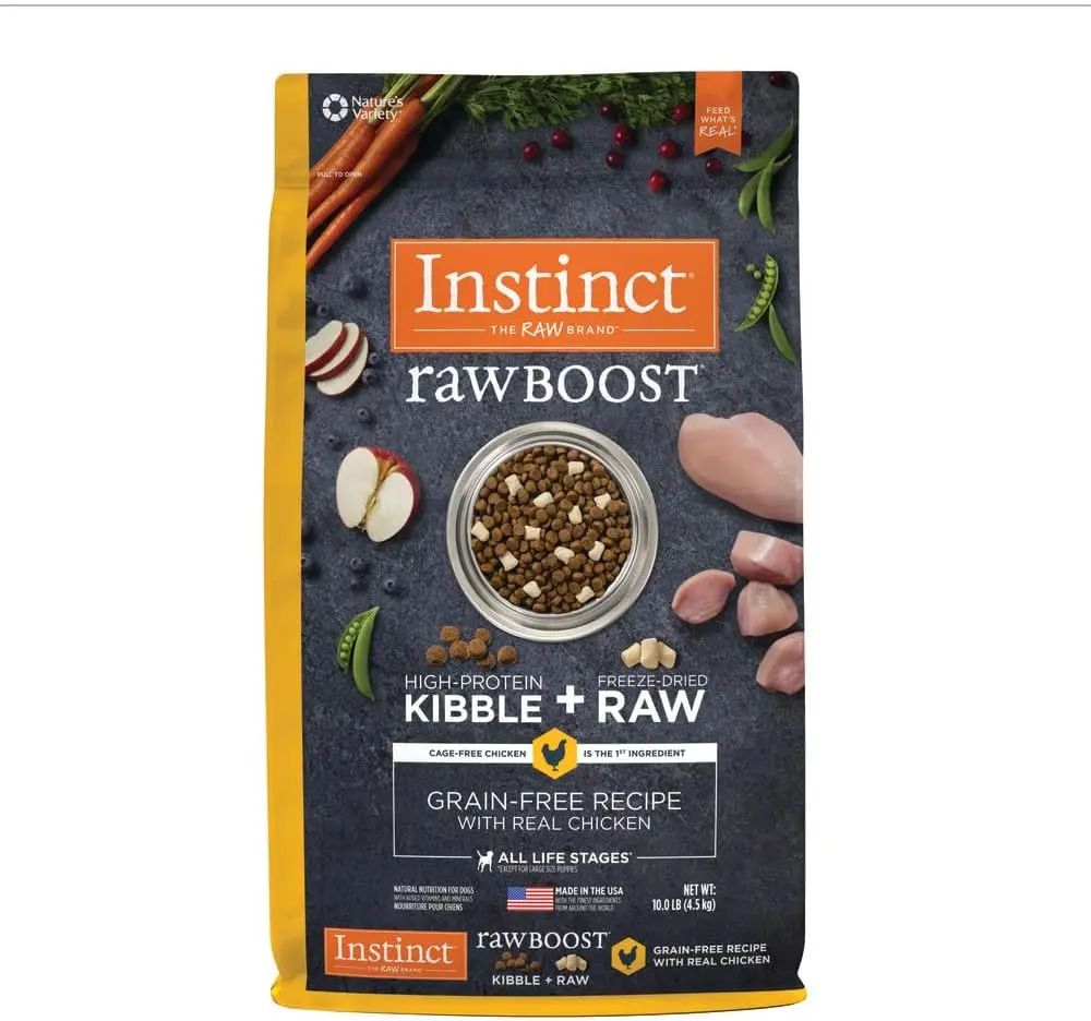 Instinct Raw Boost Kibble Chicken Dry Dog Food - 10LBS (4.5 kg)
