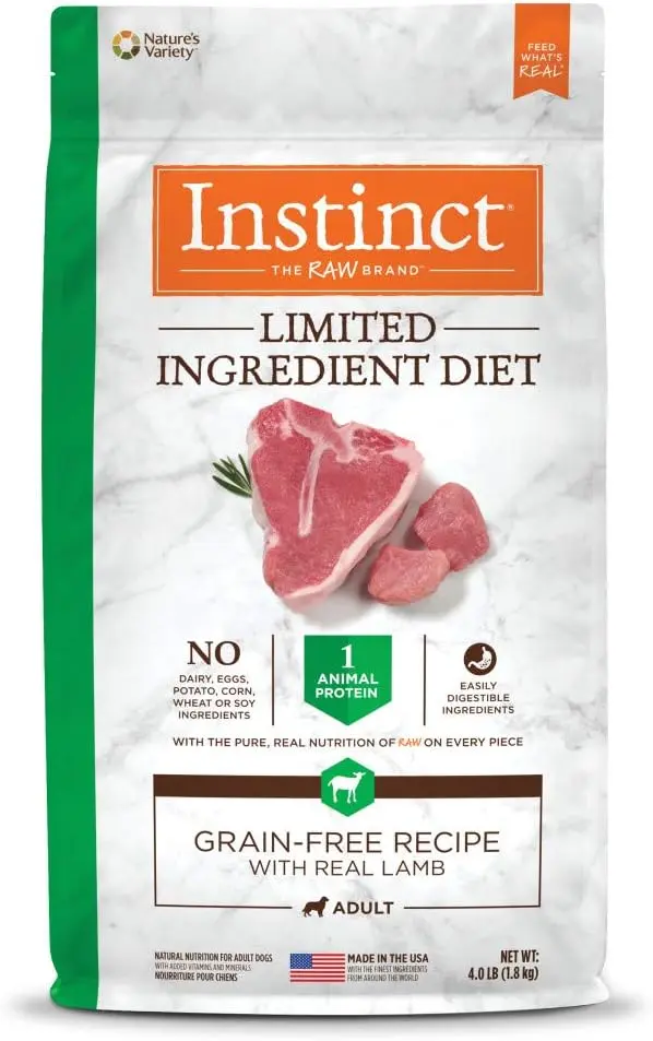 [101490-1] Instinct Limited Ingredient Diet Grain Free Recipe Lamb Dry Dog Food - 4LB (1.8kg)