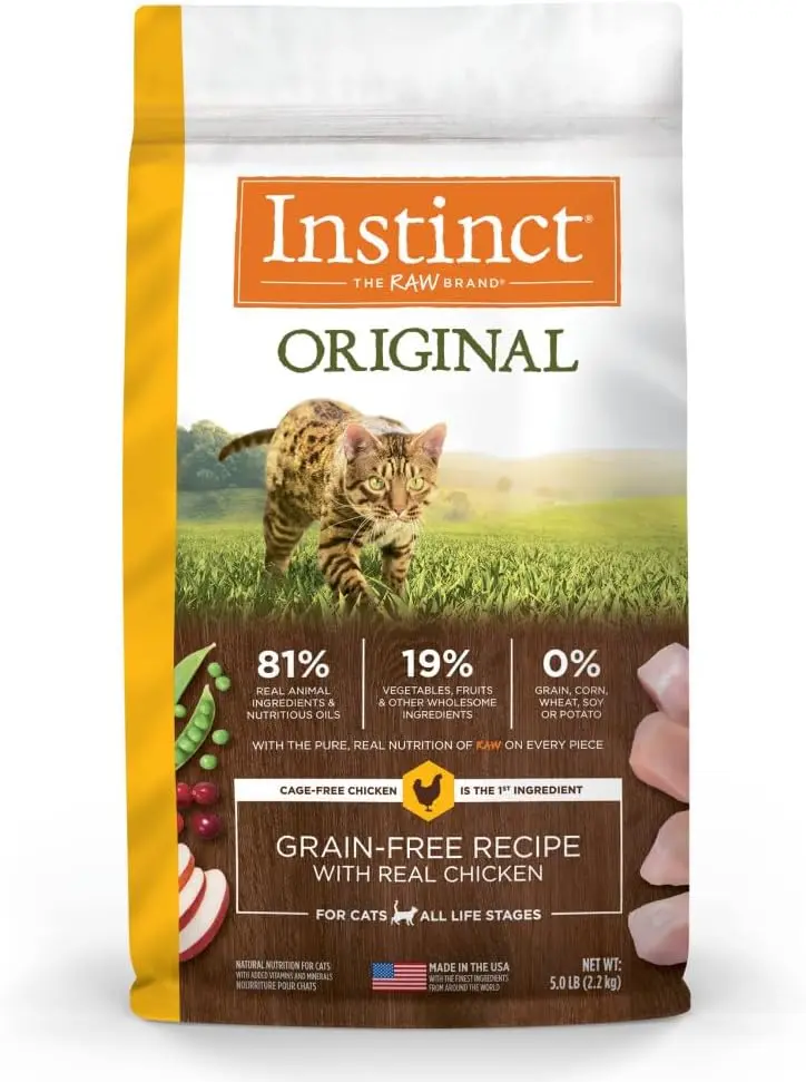 [101496-1] Instinct Original Grain Free Chicken Dry Cat Food - 5LB (2.2 Kg)