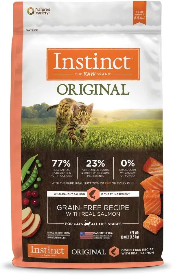 Instinct Original Grain Free Salmon Dry Cat Food - 10LB (4.5 kg)