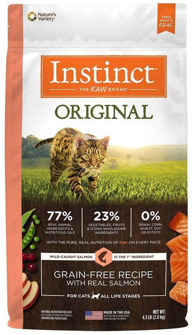 Instinct Original Grain Free Salmon Dry Cat Food - 4.5LB (2.0kg)