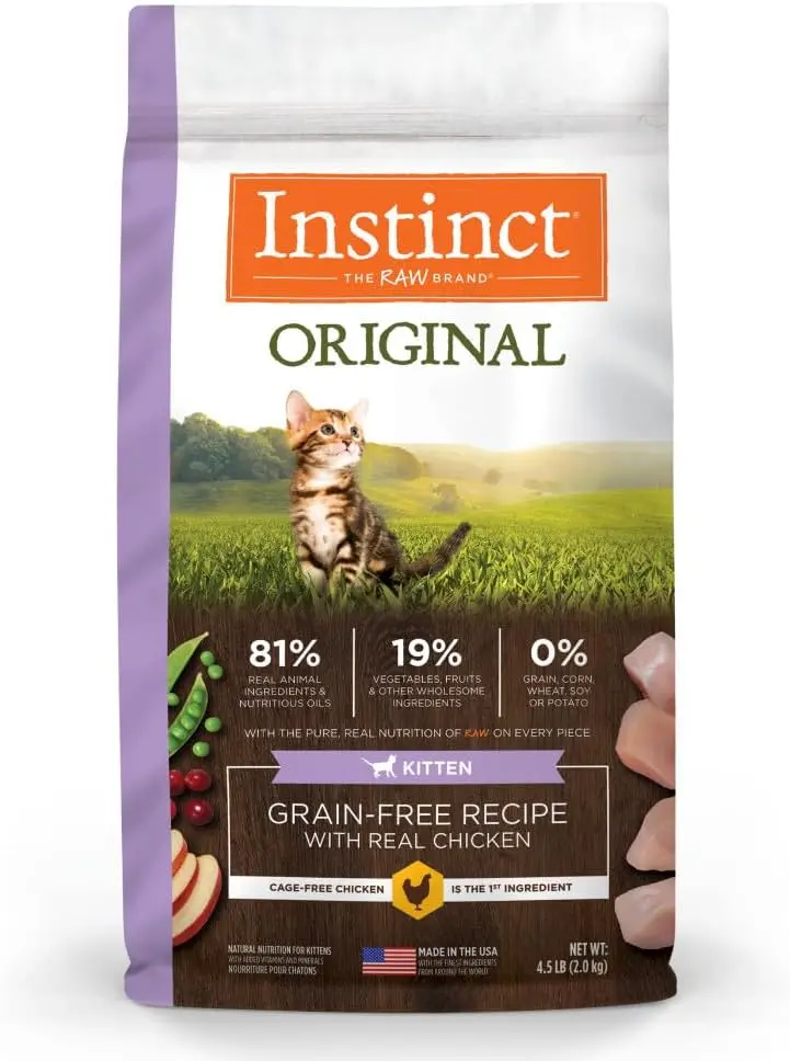 [101498-1] Instinct Original Grain Free Chicken Dry Kitten Food - 4.5LB (2 kg)