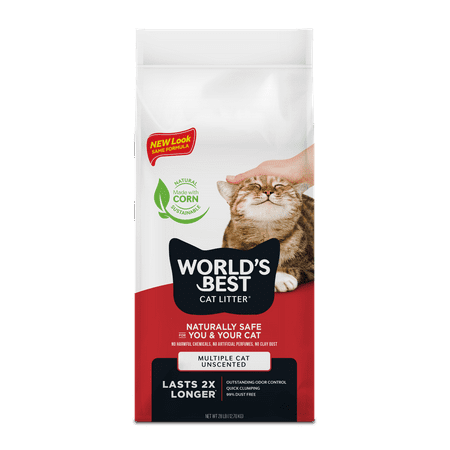 World's Best Cat Litter - Multiple Cat Clumping Formula - 28lb Bag