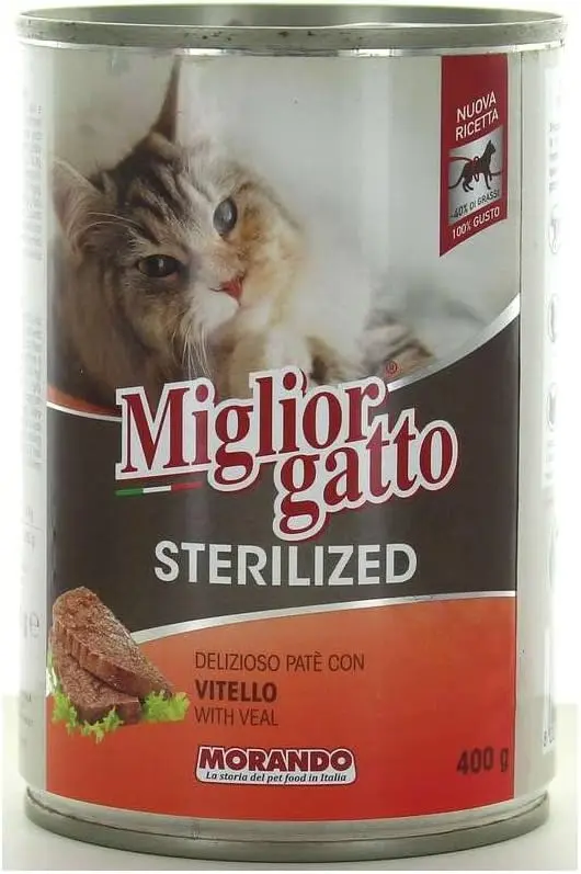 [8007520013529] Miglior Sterilised Veal Wet Cat Food Can 400g