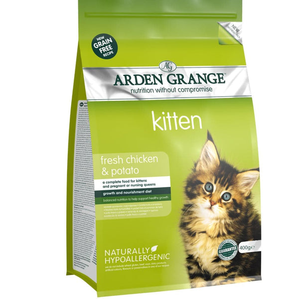 [101243-1] Arden Grange Grain-Free Chicken & Potato Kitten Dry Cat Food - 400g