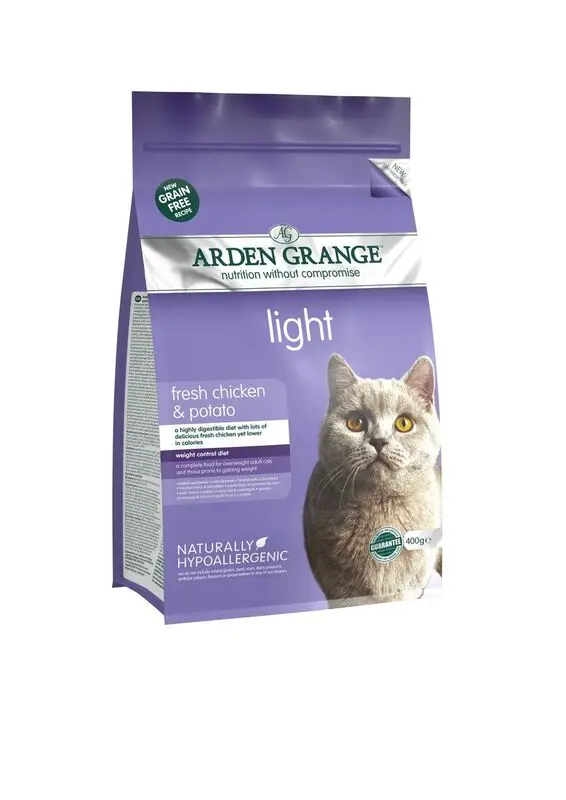 [101245-1] Arden Grange Grain-Free Light Fresh Chicken & Potato Adult Dry Cat Food - 400g