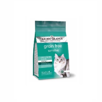 [101246-1] Arden Grange Grain-Free Sensitive White Fish & Potato Adult Dry Cat Food - 400g