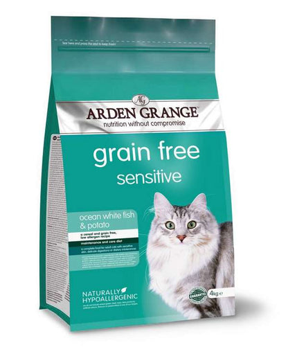 [101246-3] Arden Grange Grain-Free Sensitive White Fish & Potato Adult Dry Cat Food - 4kg