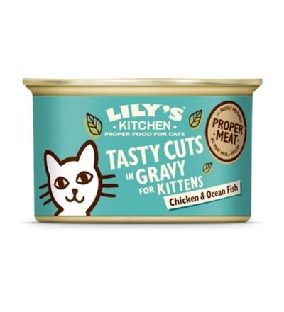 [102738-1] Lily's Kitchen Tasty Cuts Chicken & Ocean Fish Kitten Wet Food (85g)