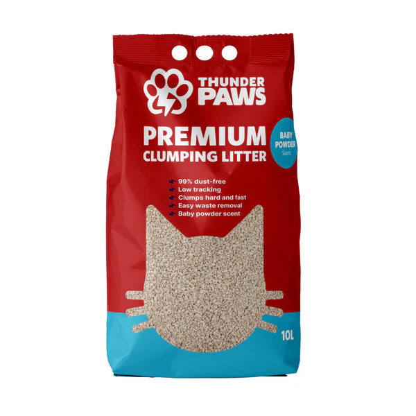 Thunder Paws Advance Care Unscented Clumping Cat Litter 10L