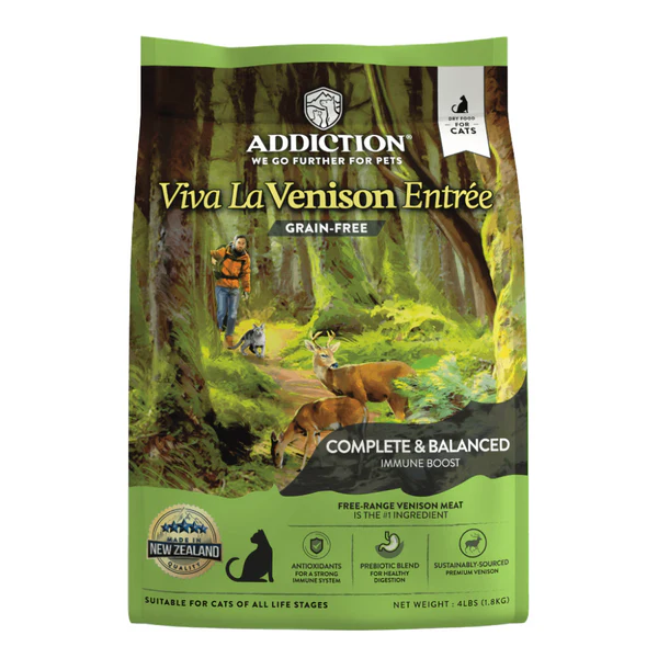 [105160-1] Addiction Viva La Venison Adult Dry Cat Food - 4lb