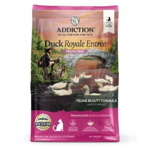 [105159-1] Addiction Duck Royale Grain-Free Adult Dry Cat Food - 4lb