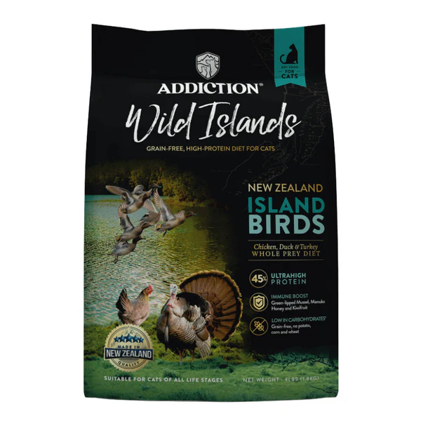 [105163-1] Addiction Addiction Wild Islands Island Birds Dry Cat Food - 4LBS (Cat) – 4LBS