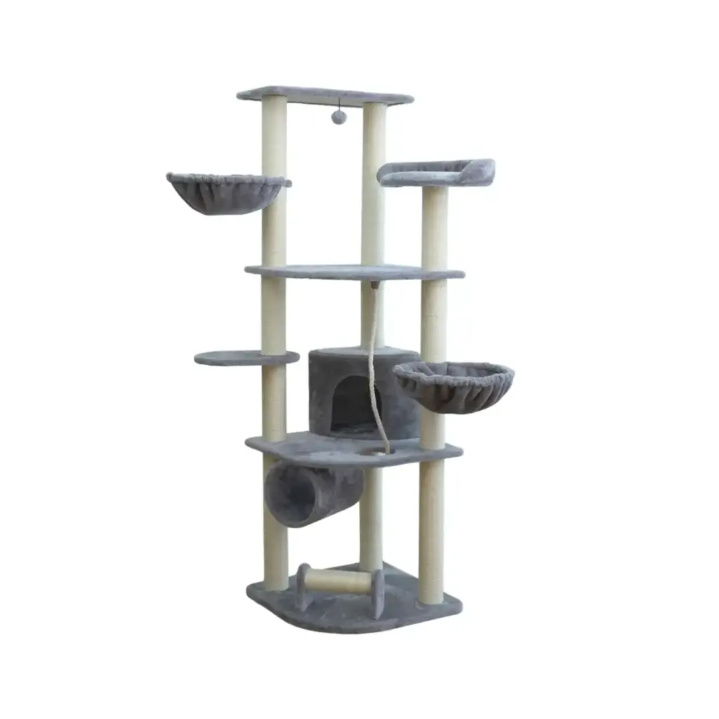 [HY241144] Catry Grand Multi-Level Play & Relax Cat Tower - 171cm