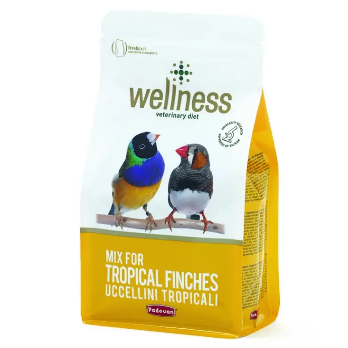 Padovan Wellness Tropical Finches - Complete & Enriched Daily Food (1kg)